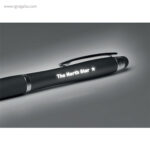 Bolígrafo giratorio con luz detalle negro - RG regalos publicitarios