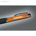Bolígrafo giratorio con luz naranja detalle rg regalos publicitarios