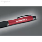 Bolígrafo giratorio con luz rojo detalle rg regalos publicitarios