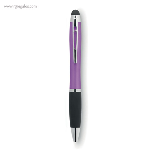 Bolígrafo giratorio con luz violeta - RG regalos publicitarios