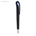 Bolígrafo giratorio en abs negro clip azul rg regalos publicitarios