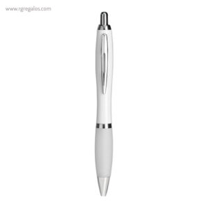 Bolígrafo plástico puntera blanda blanca - RG regalos publicitarios