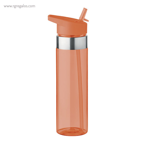 Botella de tritán con boquilla 650 ml naranja rg regalos promocionales