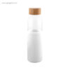 Botella de vidrio con funda de silicona blanco - RG regalos publicitarios