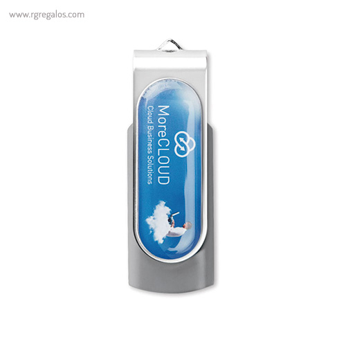 Memoria USB con gota de resina gris - RG regalos publicitarios