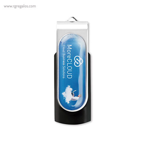Memoria USB con gota de resina negra - RG regalos publicitarios