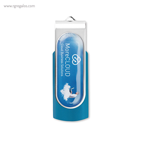 Memoria USB con gota de resina turquesa - RG regalos publicitarios