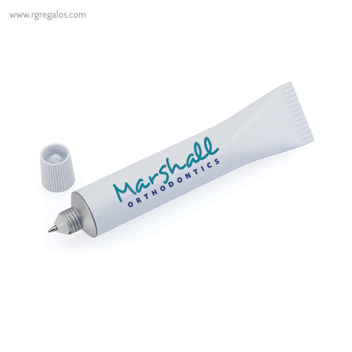 Bolígrafo diseño tubo con logo rg regalos promocionales