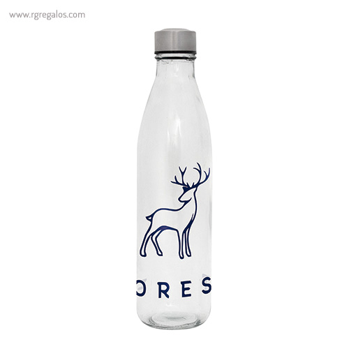 Botella de cristal de 1 litro con logo rg regalos publicitarios