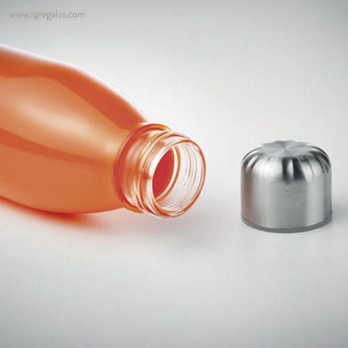 Botella de cristal colores de 650 ml naranja detalle rg regalos publicitarios
