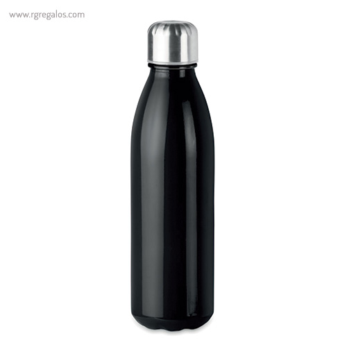 Botella de cristal colores de 650 ml negra rg regalos publicitarios