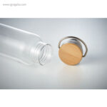 Botella de tritán tapón bambú transparente 800 ml rg regalos promocionales