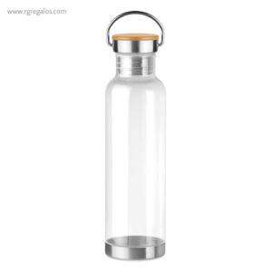 Botella de tritán tapón bambú transparente - RG regalos promocionales