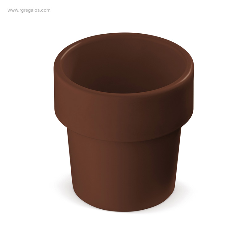 Vaso orgánico para café marrón RG regalos