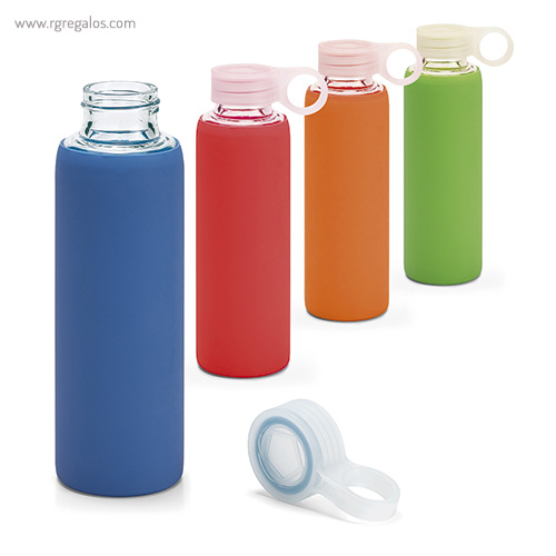 Botella con funda de silicona 380 ml colores rg regalos publicitarios