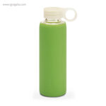 Botella con funda de silicona 380 ml verde rg regalos publicitarios