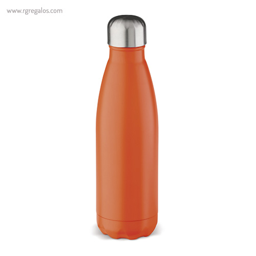 Botella de acero inox brillante mate de 500 ml naranja rg regalos publicitarios