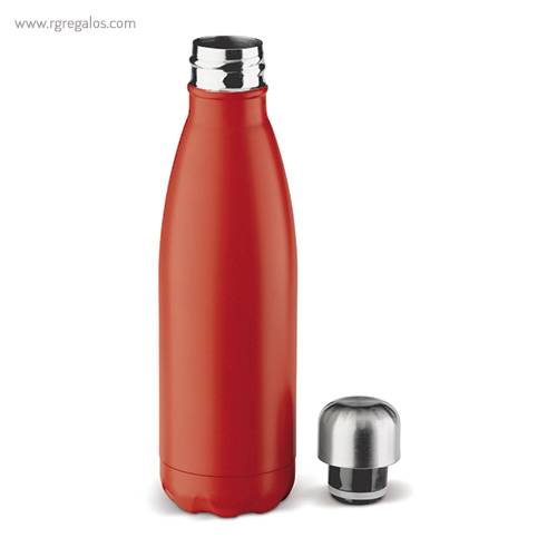 Botella de acero inox brillante mate de 500 ml roja rg regalos de empresa