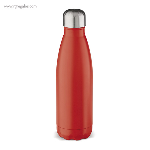 Botella de acero inox brillante mate de 500 ml roja rg regalos publicitarios