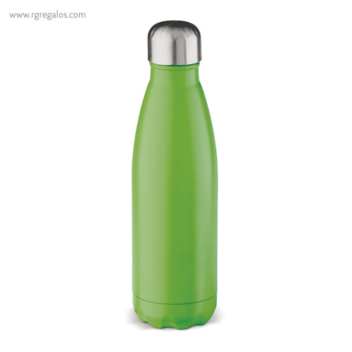 Botella de acero inox brillante mate de 500 ml verde rg regalos publicitarios