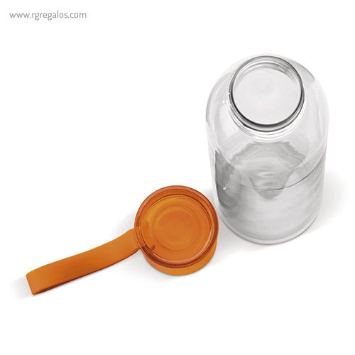 Botella de tritán con tapa de color 600 ml naranja interior rg regalos publicitarios