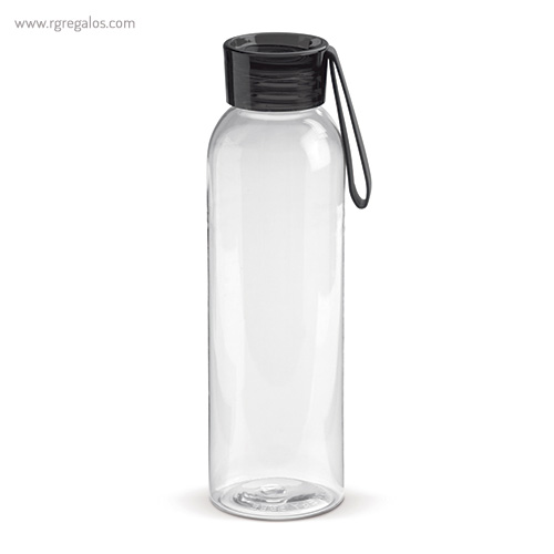 Botella de tritán con tapa de color 600 ml negra rg regalos publicitarios