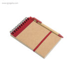 Libreta de papel reciclado roja rg regalos de empresa