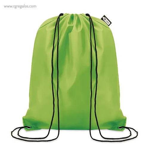 Mochila saco de rpet 190t verde rg regalos publicitarios