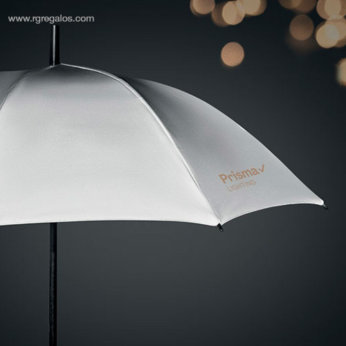 Paraguas poliester reflectante 23 pulgadas rg regalos personalizados