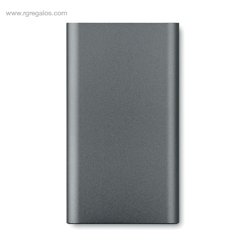 Power bank 4000 mah plano aluminio gris rg regalos publicitarios