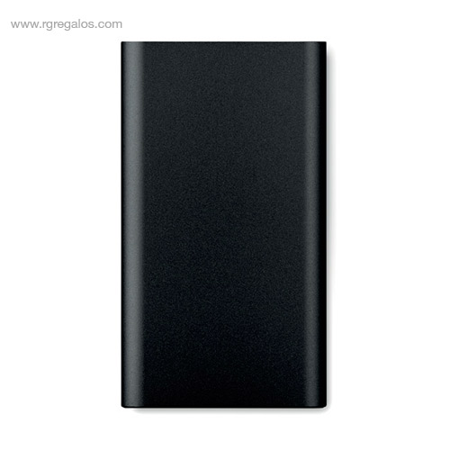 Power bank 4000 mah plano aluminio negro rg regalos publicitarios