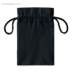Bolsa algodón negra para regalo pequeña 14 x 22 cm - RG regalos