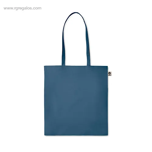 Bolsa algodon organico colores azul asas largas rg regalos