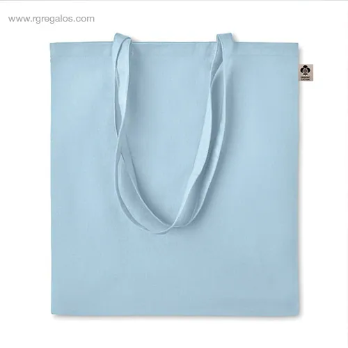 Bolsa algodon organico colores azul celeste rg regalos