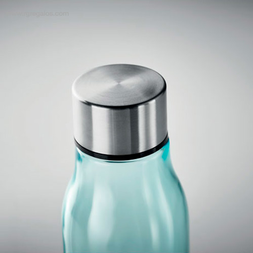 Botella de cristal 500 ml azul transparente detalle rg regalos promocionales