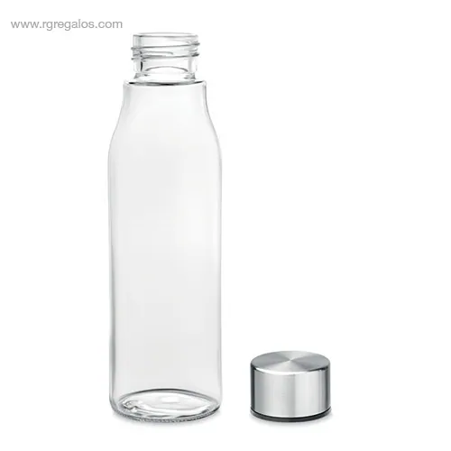 Botella de cristal 500 ml transparente tapon rg regalos promocionales