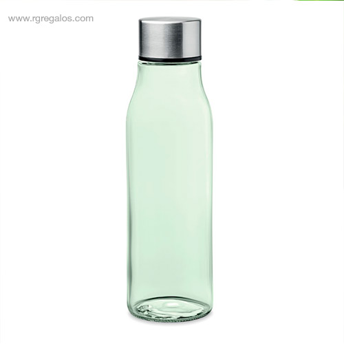 Botella de cristal 500 ml verde transparente rg regalos publicitarios