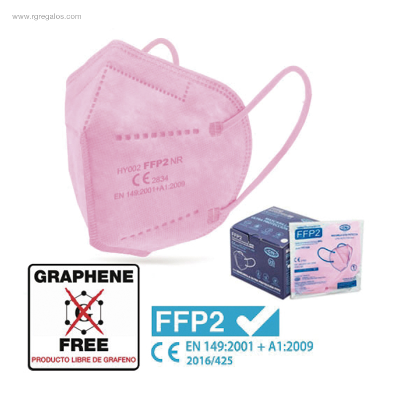 Mascarilla FFP2 rosa RG regalos