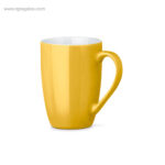 Taza ceramica colores 370 ml amarillo rg regalos publicitarios