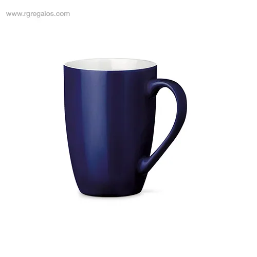 Taza ceramica colores 370 ml azul rg regalos publicitarios