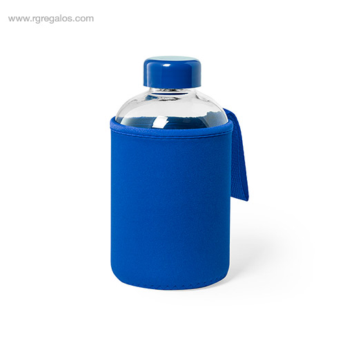Botella con funda de neopreno 600 ml azul rg regalos