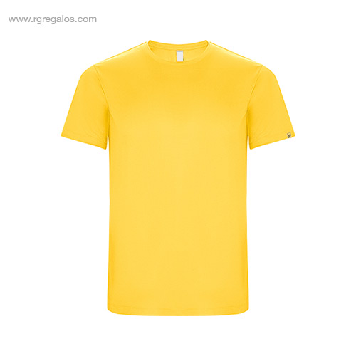 Camiseta tecnica eco hombre amarilla rg regalos
