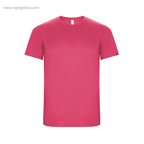 Camiseta tecnica eco hombre rosa rg regalos