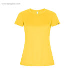 Camiseta tecnica eco mujer amarilla rg regalos