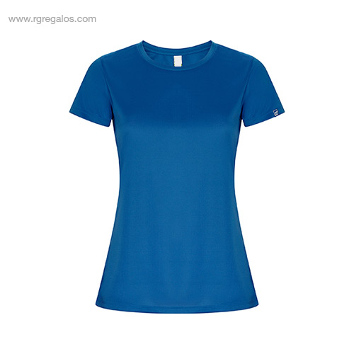 Camiseta tecnica eco mujer azul rg regalos