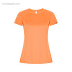 Camiseta tecnica eco mujer naranja fluor rg regalos