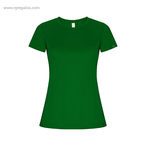 Camiseta tecnica eco mujer verde rg regalos