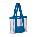 Bolsa de playa de malla azul rg regalos personalizados