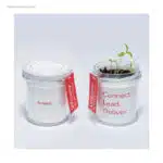 Maceta cristal personalizada arena blanca