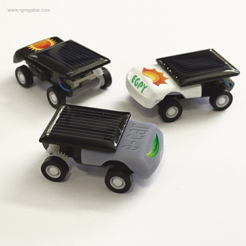 Coche solar mini personalizado logos RG regalos